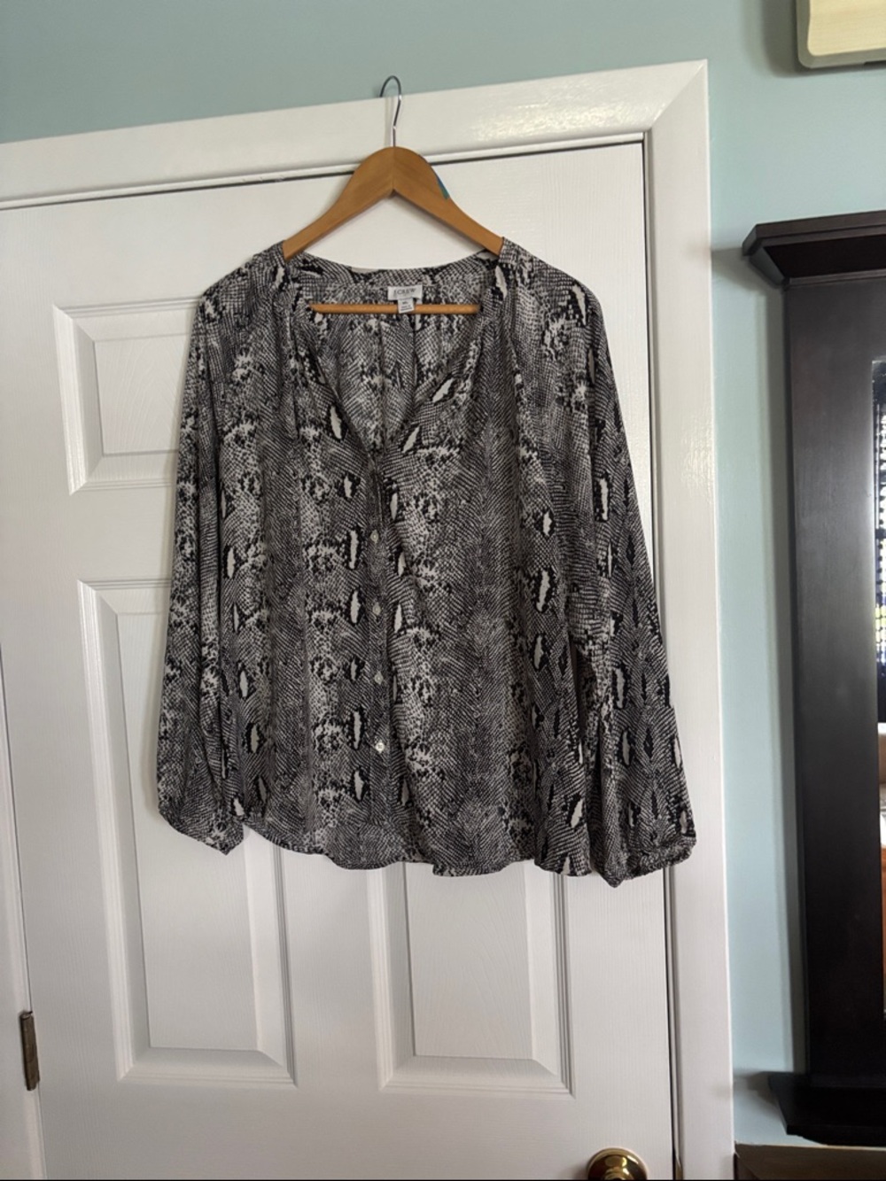 J Crew animal print blouse